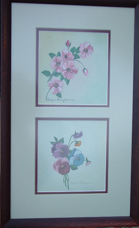 Flowers_Pansies And Pink Framed