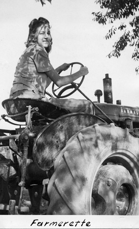 1940s_FayBumgarnerOnTractor